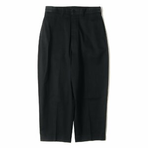 N.HOOLYWOOD エヌハリウッド パンツ サイズ:36 センタープレス ワイド テーパード スラックスパンツ CENTER CREASED SLACKS ブラック