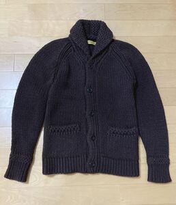 美品☆[BACKBONE] 12AW ローゲージ ケーブルニット カウチンジャケット M ブラウン BB12FW-KN10 日本製 バックボーン