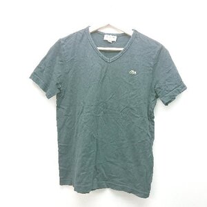 ◇ LACOSTE ブランドロゴ わに シンプル カジュアル おしゃれ 半袖 tシャツ サイズS ブラック レディース E