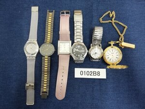 0102B8　腕時計　懐中時計　ジャンク品　おまとめ6点　swatch　Folli Follie　ALBA など ※動作未確認　