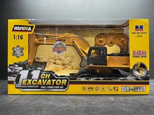 B15★【残りわずか】HUI NA フイナ 油圧ショベル ユンボ 11CH EXCAVATOR ラジコン 重機 完成品 1/16 リモコン付き