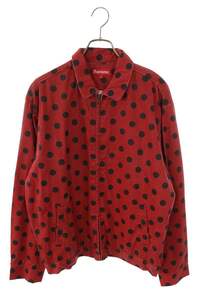 シュプリーム ブルゾン 18SS Polka Dots Rayon Work Jacket サイズ:L ポルカドットレーヨンワークジャケットブルゾン 中古 BS99