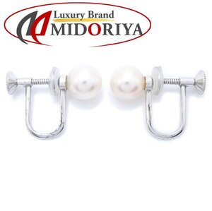 MIKIMOTO ミキモト パール イヤリング 真珠6.8ミリ 6.9ミリ シルバー/292885【中古】