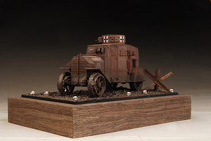 維1/43 WWI ドイツ EV-4 重装甲車（Metal body）情景完成品B275