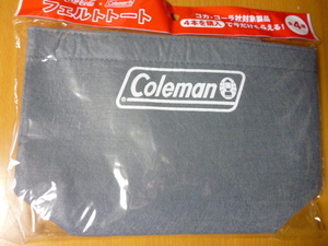 グレー　　非売品　　コカ・コーラ　　Coleman フェルトトート　　コカコーラ　トートバッグ