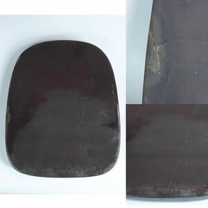 大振り　端渓硯　老坑 水巖　硯本体31.9x26.5x3.5cm 文房具　硯　中国美術　a11175