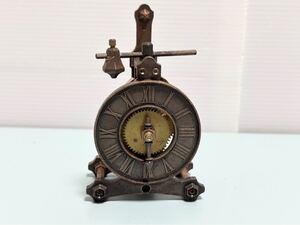 TOMY トミー guild clock ギルドクロック フォリオット レトロ 機械式/ゼンマイ 振り子 置時計 中古