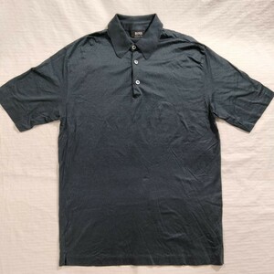 HUGO BOSS　半袖　ポロシャツ polo mercerised cotton ヘラシカラー　コットン　ヒューゴボス　グリーン　ダークチャコール　シルケット M