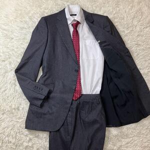 美品◎カシミア入◎XXL/54サイズ◎Bottega Veneta ボッテガヴェネタ スーツ セットアップ メンズ グレー イタリア製 グレー系 