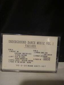 C8674　カセットテープ　Underground Dance Music Vol. 1　Michael Watford　Third Generation　Mission Control　Tony Ransom　プロモ