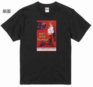 ホットロッド系Tシャツ黒Ｅ オールディーズ 50s 看板 ティンサイン アドバタイズメント ロカビリー アメ車 映画 アメリカングラフィティ