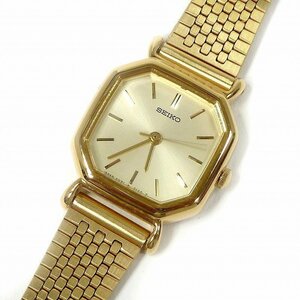 W89【ヴィンテージ】【SEIKO】 4N21-5022　ゴールド　クオーツ　レディース