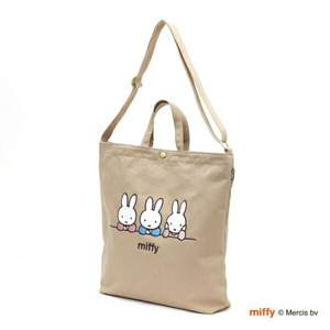 ミッフィー miffy 2WAY帆布トートショルダーバッグ トリオ ベージュ