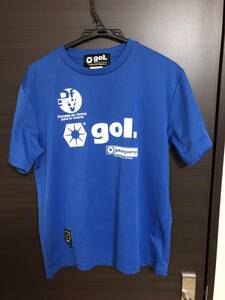 gol. ゴル　ユニ　ゲームシャツ　練習着　青　Lサイズ(used）～フットサル、サッカー、スポーツ、合宿、部活、ジム～