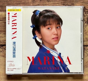 ★廃盤CD 帯付き「MARINA」渡辺満里奈（おニャン子クラブ）税表記無し 3200円盤 32・8H-105