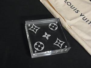 1円 ■美品■ LOUIS VUITTON ルイヴィトン ペーパーウェイト 文鎮 オブジェ インテリア クリア FF5272