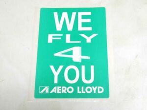 aero lloyd WE FLY 4 YOU 航空ステッカー