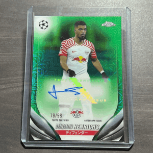 Benjamin Henrichs Green Auto /99 2023/24 Topps Chrome UEFA Club Competitions Japan Edition Autograph 直筆サイン