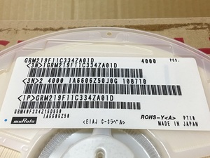 チップ積セラ　GRM219F11C334ZA01D　2125サイズ　F特性　16VDC　0.33μF　4000pcs/reel