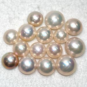 1円〜!!〔マベパールおまとめ153ct〕d 約30.6g mabe pearl パール 半円真珠 ジュエリー jewelry ルース 裸石 宝石 w4ツ5