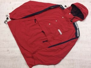 フィラ FILA オールド レトロ 90s 古着 ショルダーライン アノラックパーカー ジャケット メンズ ナイロン100% 大きいサイズ XL 赤