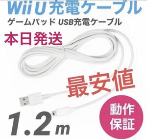 Wii U 充電ケーブル ゲームパッド 急速充電 充電器 1.2m