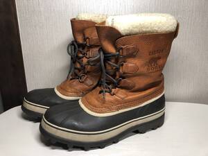 SOREL ソレル NM1481-256 CARIBOU カリブー ウール Tobacco タバコ 30cm メンズ 防水 防寒 ウインターブーツ ブラウン 茶色 レザー 革