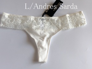 L☆Andres Sarda　アンドレサルダ　海外高級ランジェリー　スペイン　白タンガ