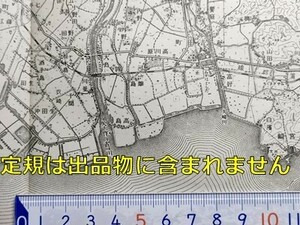 md23【地図】蒲郡 [愛知県] 昭和20年 地形図[渥美湾中心] 名鉄三河線西一色 三河一色 神谷駅 蒲郡線拾石 宮崎口 東富田駅 国鉄三河三谷駅