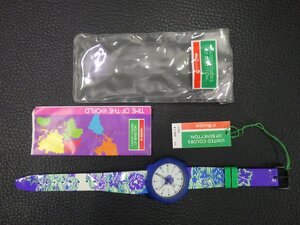 未使用 ブローバ BULOVA ユナイテッド カラーズ オブ ベネトン UNITED COLORS OF BENETTON ベルト劣化有 管理No.41457