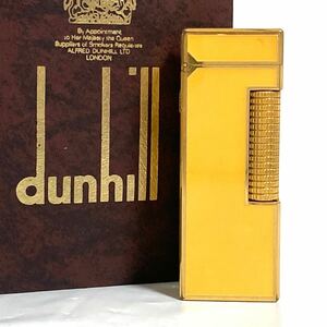 1円スタート dunhill ダンヒル ライター ガスライター ローラー ゴールド イエロー 喫煙具 E4858