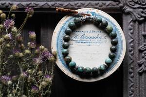 ＊unisex African turquoise＆karennsilverブレス