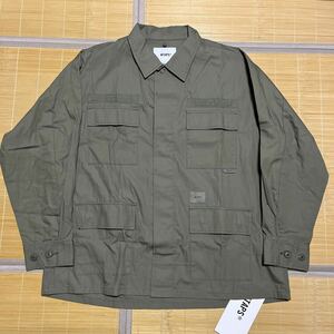 新品未使用　22ss WTAPS JUNGLE 02 / LS / COTTON. POPLIN WTVUA ミリタリー　シャツ　ジャケット　design college BUDS 