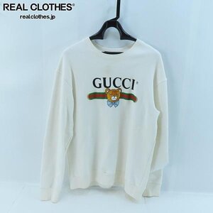 ☆【JPタグ】KAI×GUCCI/カイ×グッチ 21SS テディペアプリント クルーネックスウェット/L /060