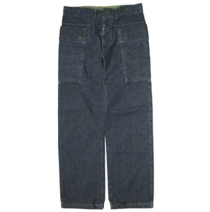 RRL ダブルアールエル P44 CARGO PANTS ネップデニムモンキーパンツ 782857909001 28 Indigo Double RL ボタンフライ カーゴ g20693