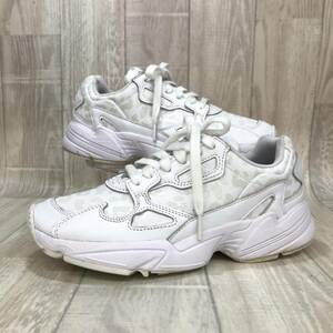 NZ3050●adidas FALCON レオパード スニーカー●24●ホワイト アディダス ヒョウ柄 ファルコン EH2665