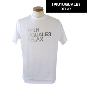 【2024春夏新作】 1PIU1UGUALE3 RELAX ウノピゥウノウグァーレトレ リラックス スワロロゴ半袖Tシャツ Mサイズ 001-白系