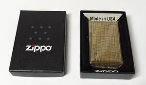 未使用　ZIPPO　キーボード　2008　ブラス　ゴールド