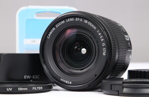 【 新品同様 | 動作保証 】 Canon EF-S18-55mm F4-5.6 IS STM ブラック 【 互換レンズフード・UVレンズフィルター 追加付属 】