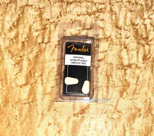 新品 Fender 純正 Stratocaster Pickup Selector Switch Tip 2個 Aged White フェンダー ピックアップ セレクター スイッチ ノブ キャップ