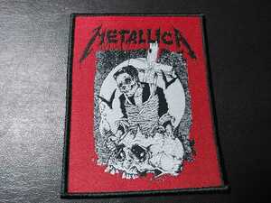 METALLICA 刺繍パッチ ワッペン pushead パスヘッド 黒枠 / slayer anthrax motorhead sodom destruction kreator exodus possessed s.o.d.