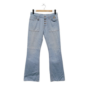 00s y2k BACK BONE バックボーン Dカンフレアデニム ブーツカットパンツ インディゴブルー japanese spirit denim BB09SS-DP03 サイズ S