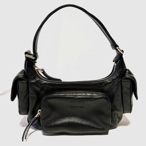 極美品◇MIUMIU Nappa leather pocket bag ミュウミュウ ナッパレザーポケットバック マルチポケット メンズ レディース ユニセックス