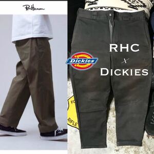 ［2019SS／限定カラー］1円《★ RHC × Dickies ★》 ストレッチスキニーワークチノパンツ アンクル丈 ディッキーズ ロンハーマン グレー 