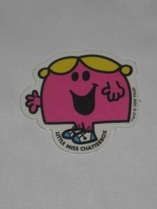 3551★新品★Mr Men & Little Miss ミスターメン & リトルミス LITTLE MS.CHATTERBOX ステッカー★可愛い★