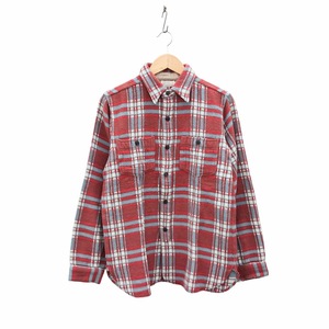 99 WAREHOUSE ウエアハウス DUCK DIGGER ダックディガー 長袖シャツ ネルシャツ ワークシャツ レッド ブルー サイズ 36