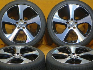 超バリ溝【VW ゴルフ7 GTi 純正 ホイール ダンロップ ルマンV 225/40R18 92W】18インチ7.5J+49 PCD112-5H TSi ヴァリアント トゥーラン