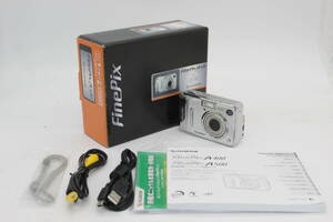 【美品 返品保証】 【便利な単三電池で使用可】フジフィルム Fujifilm Finepix A500 3x 元箱付き コンパクトデジタルカメラ v853