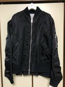 sacai サカイ MA-1 ブルゾン Nylon Twill Blouson ブラック サイズ2 新品タグ付き