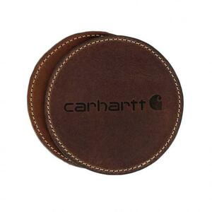 カーハート レザー コースター　茶　「2枚」セール割引価格！　●新品　Carhartt